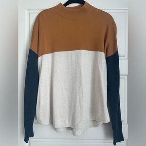 Madewell Colorblock MockNeck Sweater